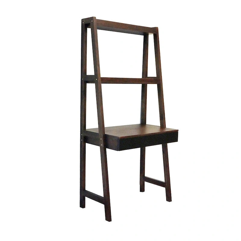 Bureau échelle avec tiroir simple et étagères intégrées