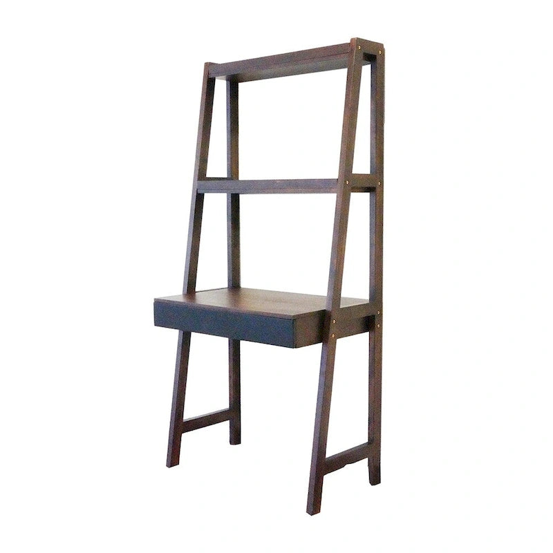 Bureau échelle avec tiroir simple et étagères intégrées