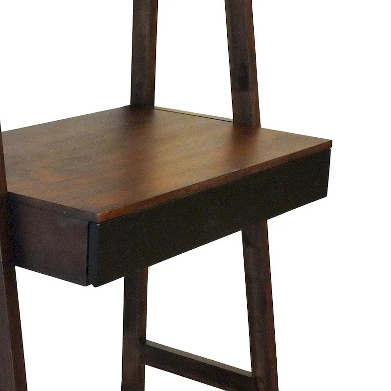 Bureau échelle avec tiroir simple et étagères intégrées