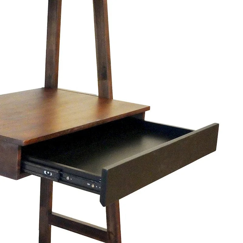 Bureau échelle avec tiroir simple et étagères intégrées