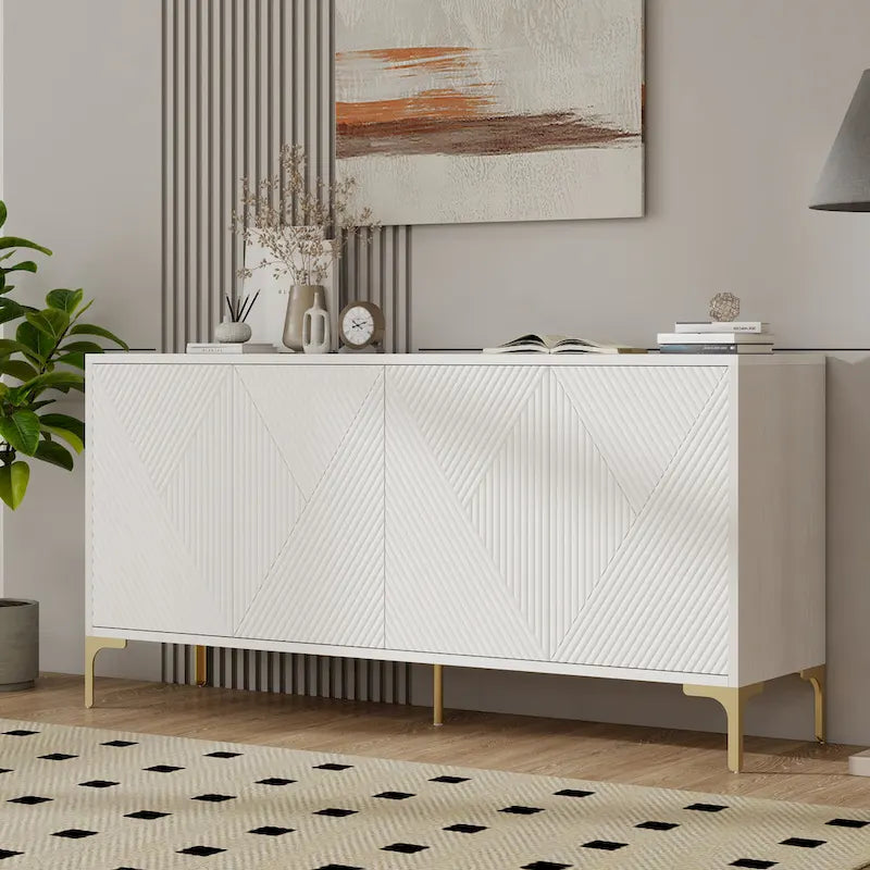 Meuble buffet avec étagères réglables pour le salon