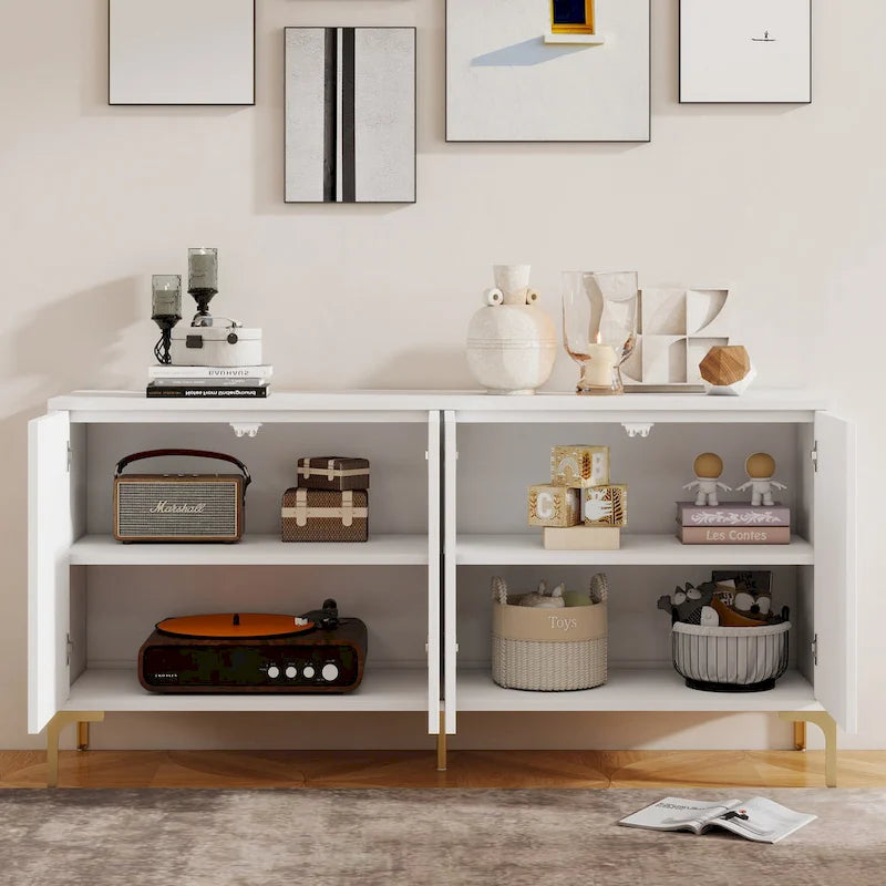 Meuble buffet avec étagères réglables pour le salon