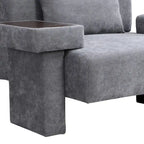 Fauteuil surdimensionné avec rangement et accoudoir asymétrique