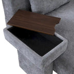 Fauteuil surdimensionné avec rangement et accoudoir asymétrique