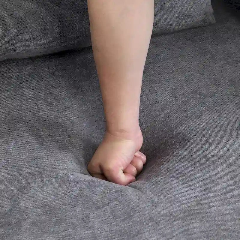 Fauteuil surdimensionné avec rangement et accoudoir asymétrique