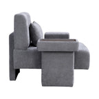 Fauteuil surdimensionné avec rangement et accoudoir asymétrique