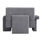 Fauteuil surdimensionné avec rangement et accoudoir asymétrique