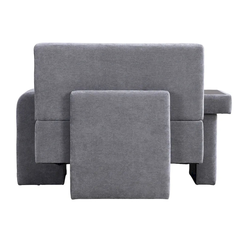 Fauteuil surdimensionné avec rangement et accoudoir asymétrique