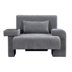 Fauteuil surdimensionné avec rangement et accoudoir asymétrique