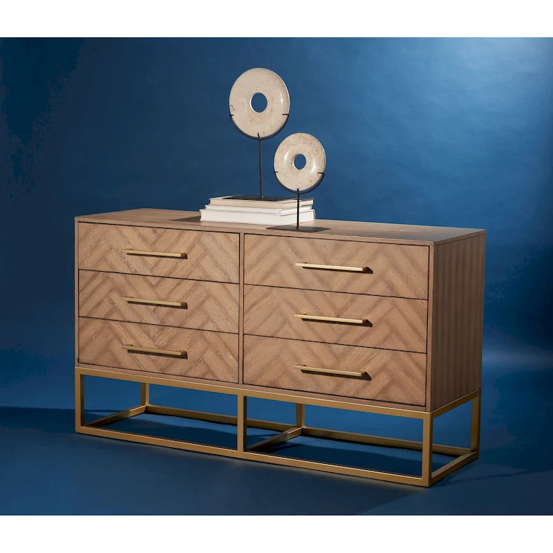 Commode à 6 tiroirs avec cadre ouvert