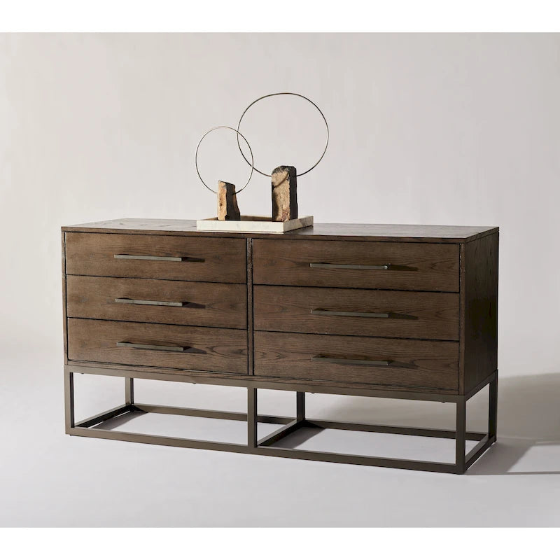 Commode à 6 tiroirs avec cadre ouvert