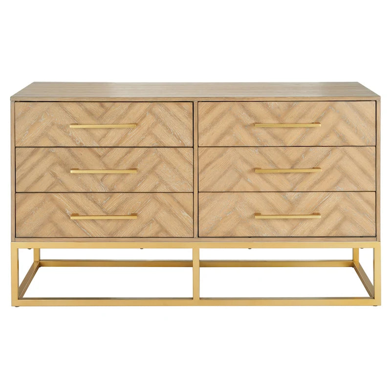 Commode à 6 tiroirs avec cadre ouvert