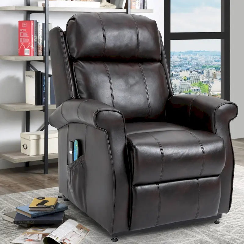 Fauteuil inclinable releveur en similicuir