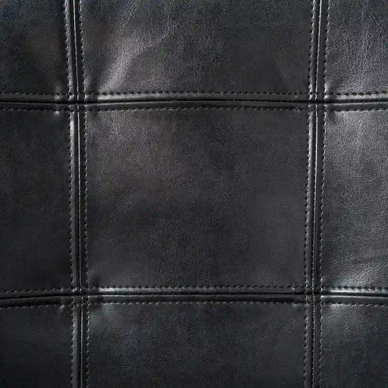 Chaise de salle à manger en cuir noir (lot de 2)