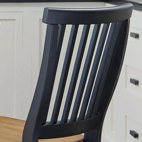 Tabouret de comptoir noir et chêne vieilli de 24 pouces