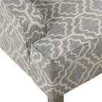 Fauteuil d'appoint Ash Gray à motif géométrique classique