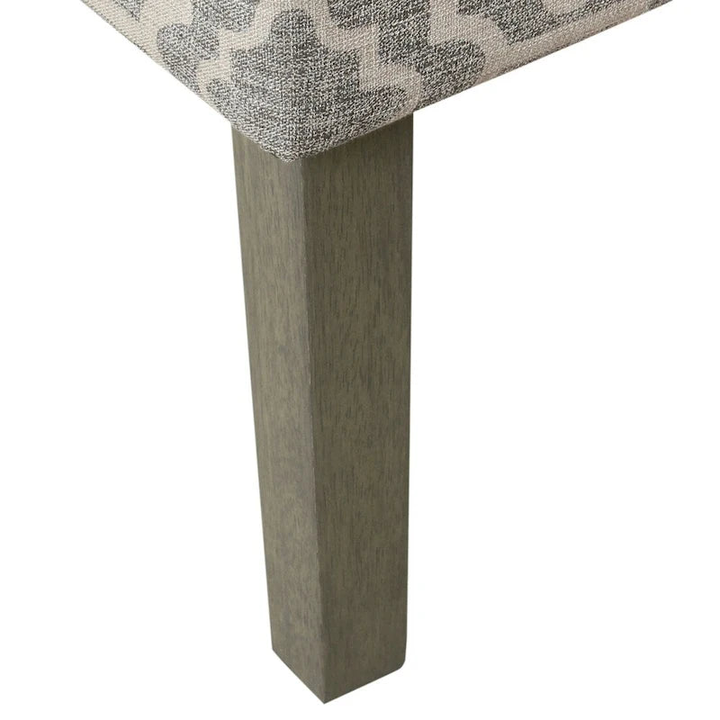 Fauteuil d'appoint Ash Gray à motif géométrique classique