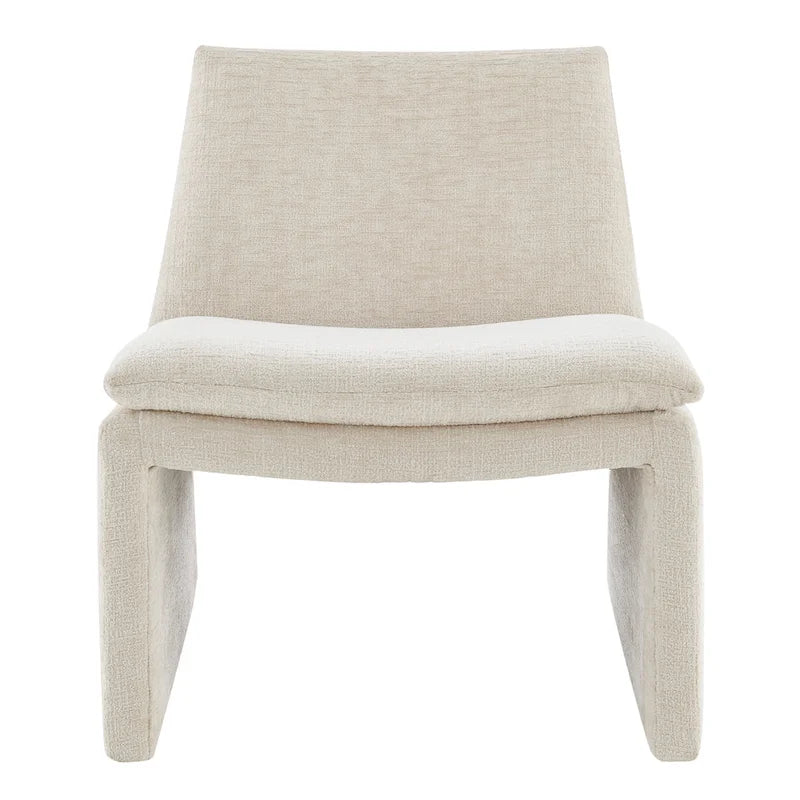 Fauteuil d'appoint en chenille à profil carré