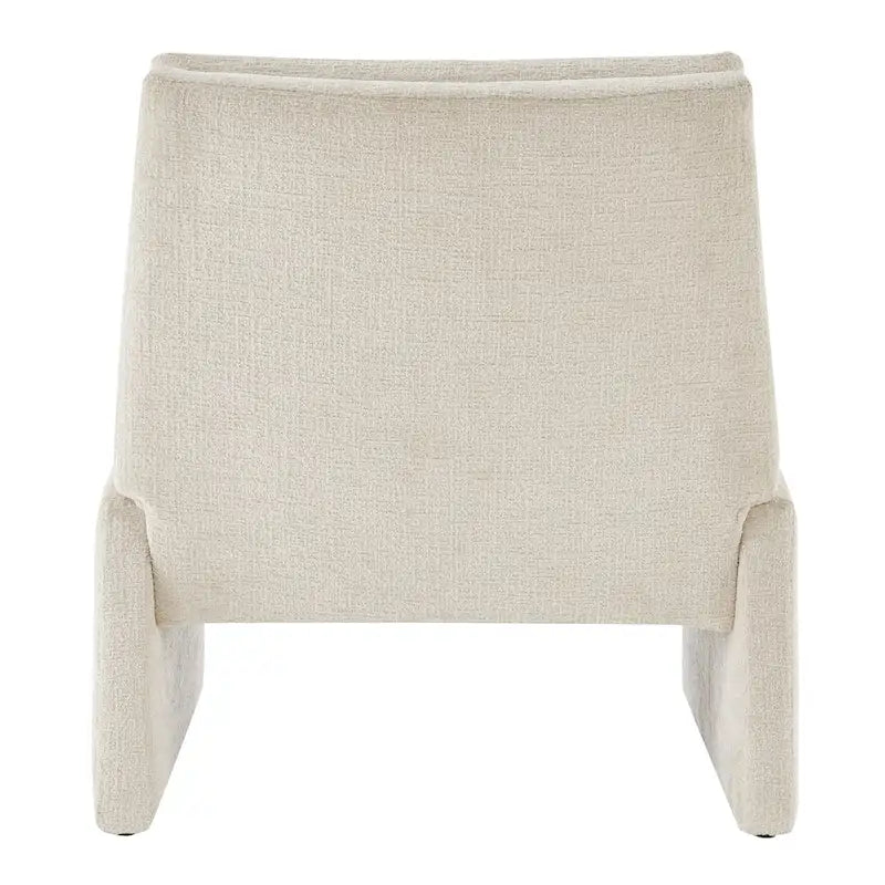 Fauteuil d'appoint en chenille à profil carré
