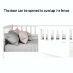 Lit au sol pour enfant avec cadre clôturé – Grand lit double et lit simple
