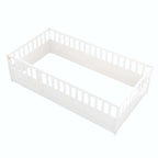 Lit au sol pour enfant avec cadre clôturé – Grand lit double et lit simple