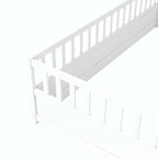 Lit au sol pour enfant avec cadre clôturé – Grand lit double et lit simple