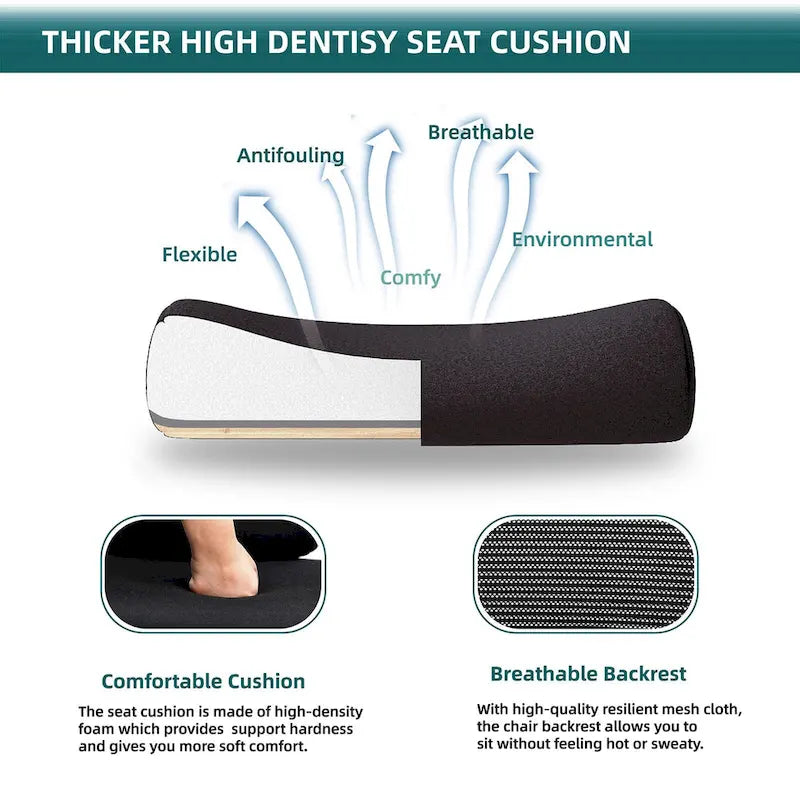 Fauteuil de bureau ergonomique à dossier haut en maille avec support lombaire et repose-pieds escamotable
