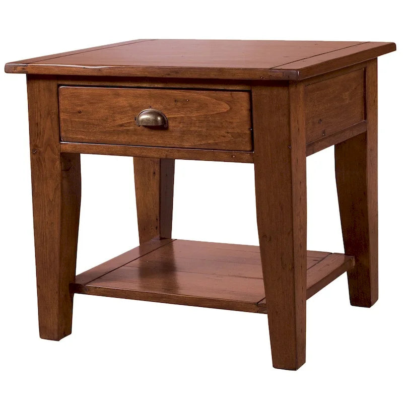 Table d'appoint en bois recyclé