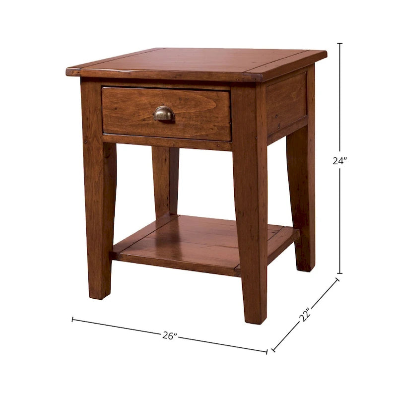 Table d'appoint en bois recyclé