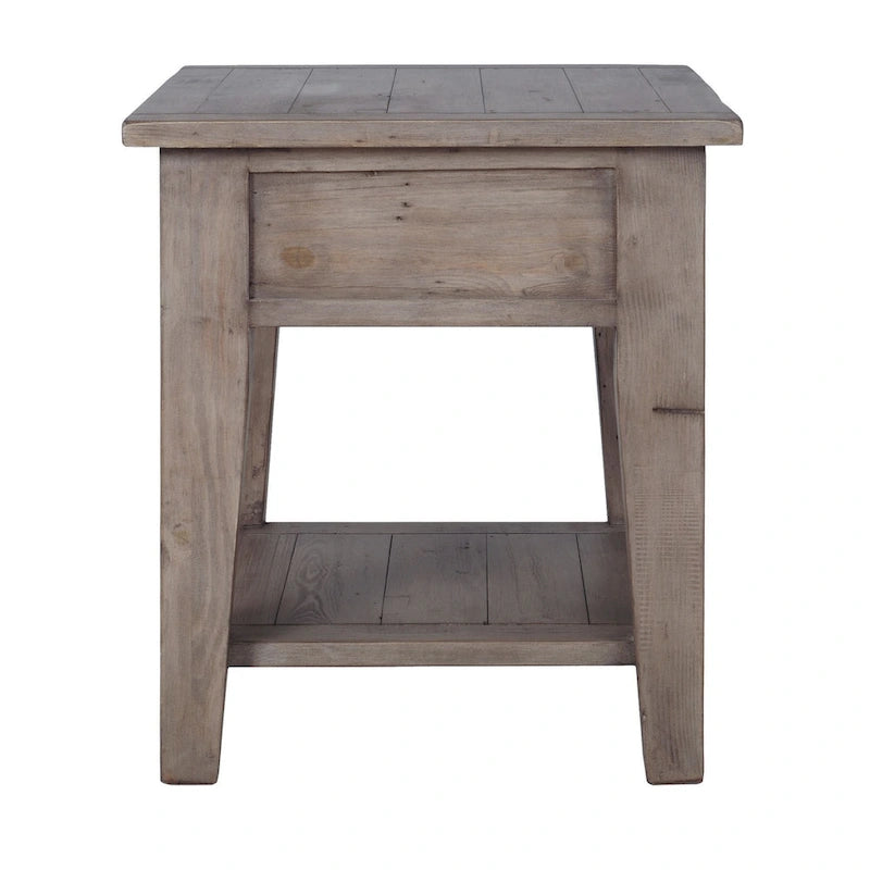 Table d'appoint en bois recyclé