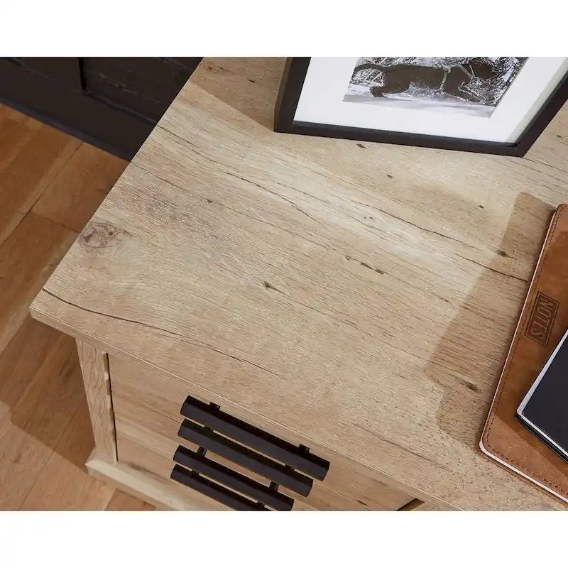 Crédence de bureau de 183 cm avec rangement et tiroir classeur