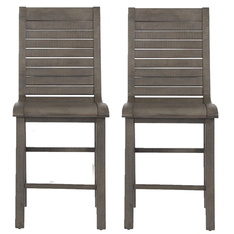 Chaise de comptoir, ensemble de 2 - Gris vieilli