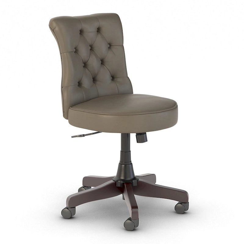 Chaise de bureau capitonnée à dossier mi-haut