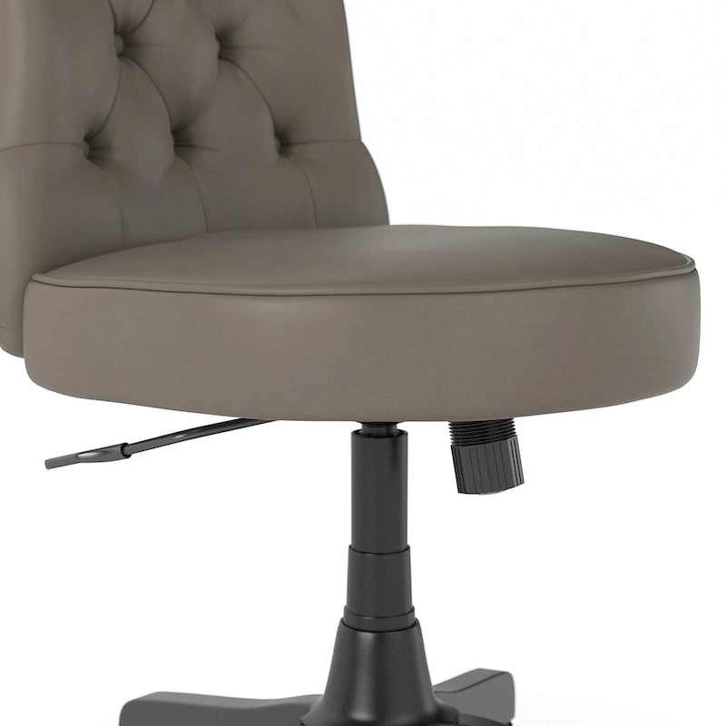 Chaise de bureau capitonnée à dossier mi-haut