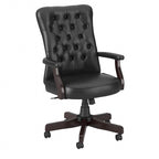 Chaise de bureau capitonnée à dossier haut avec accoudoirs