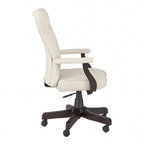 Chaise de bureau capitonnée à dossier haut avec accoudoirs
