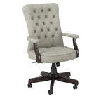 Chaise de bureau capitonnée à dossier haut avec accoudoirs