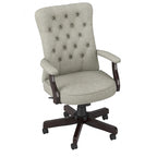 Chaise de bureau capitonnée à dossier haut avec accoudoirs