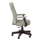 Chaise de bureau capitonnée à dossier haut avec accoudoirs