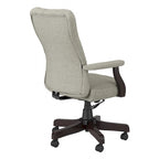 Chaise de bureau capitonnée à dossier haut avec accoudoirs